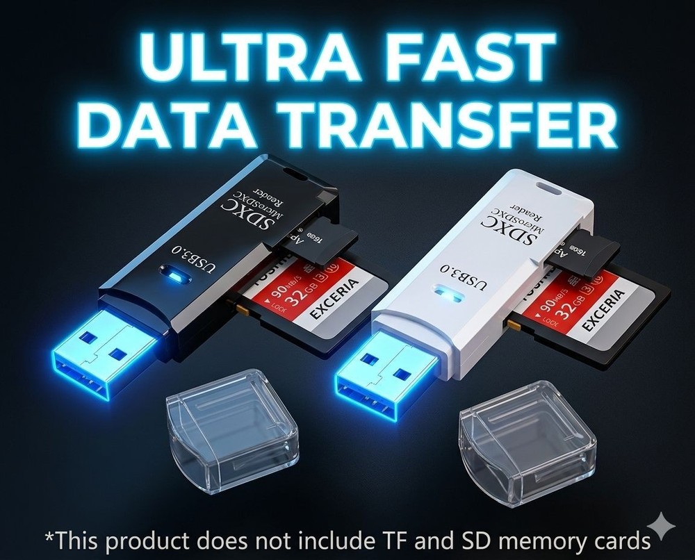 USB 3.0 SD Micro SD Card Reader Adapter High Speed TF Memory for PC Laptop