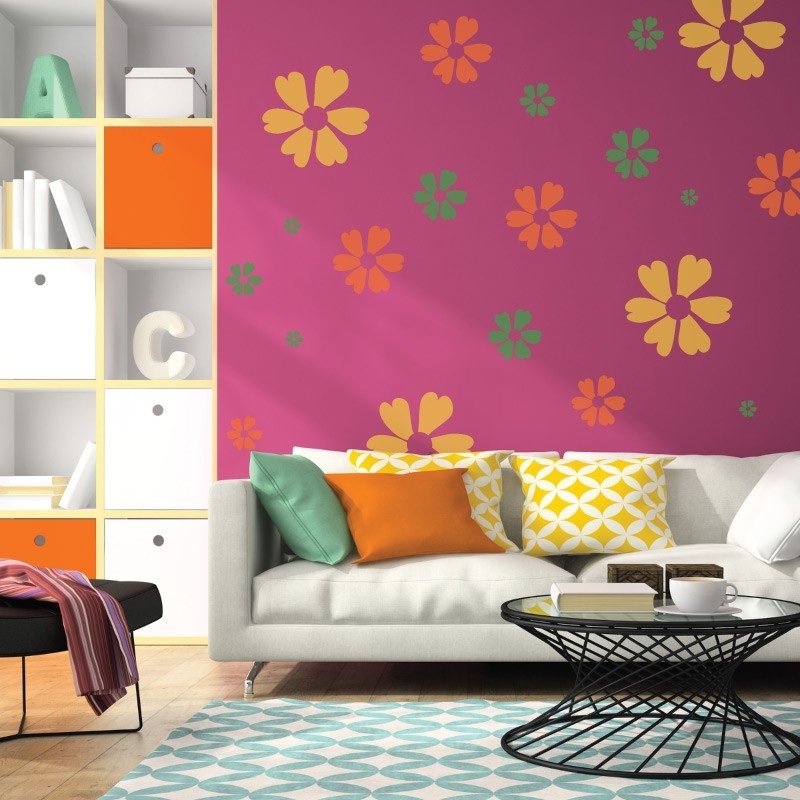 KIDS Reusable Plastic Stencils (5 pcs) // FLOWER #2