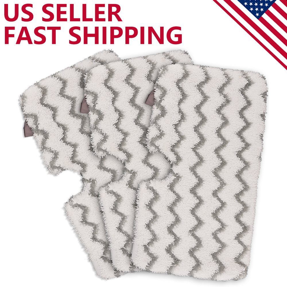 3 Pk Steam Mop Pad with Scrub Strips Microfiber Replacement Pad Refill for Shark