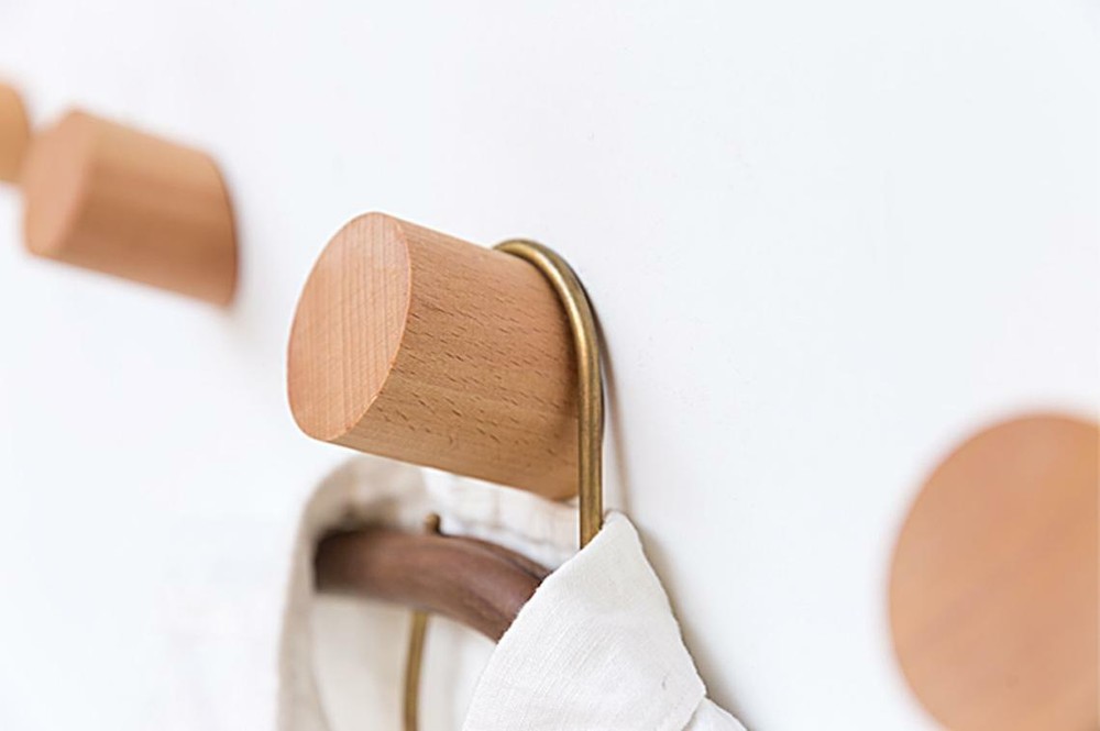 Solid Wood Hooks Simple Modern Ideas Wall Hooks Decorative Hooks Coat Hangers