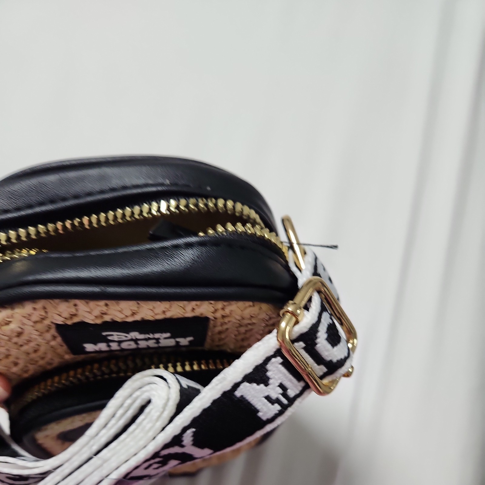 Disney Mickey Mouse Crossbody Strap Camera Cellphone Bag Purse Case Weaved Small