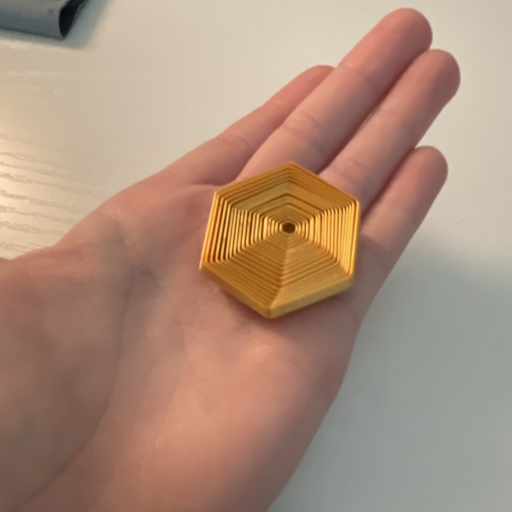 Gold hexagon fidget 3D print