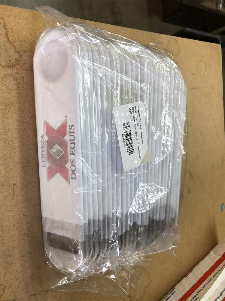 Pack Of 25 DOS EQUIS Beer bottle openers, NEW in Package