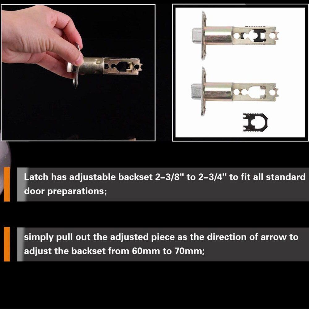 Probrico Entry/Privacy/Passage/Dummy Set Round Door Knobs Adjustment Backset