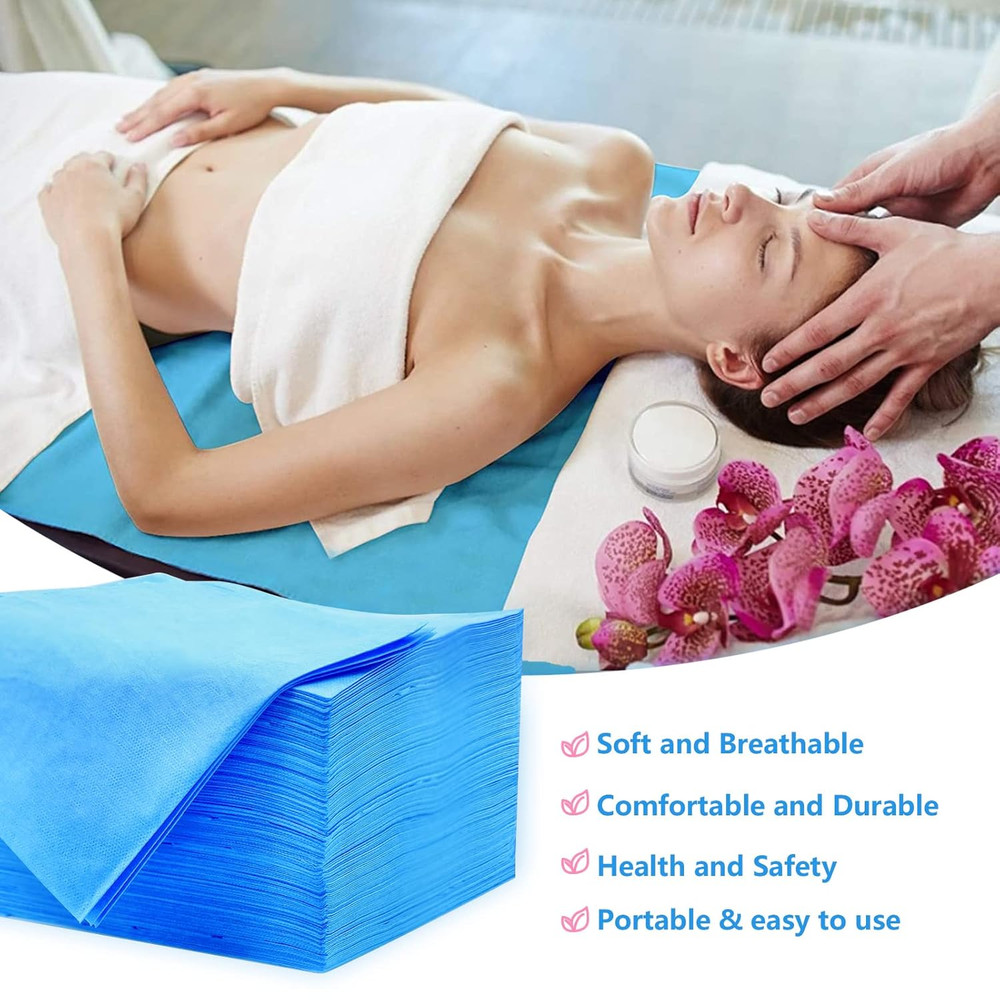 100Pcs Massage Table Sheets, Disposable Bed Sheets Soft Non Woven Fabric Spa Bed