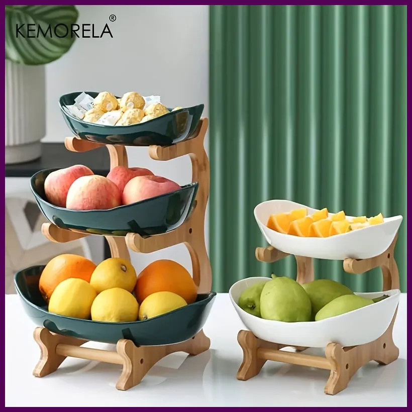 2/3 Layer Fruit Plate Home Living Room Plastic Snack Dish Creative Modern Dried