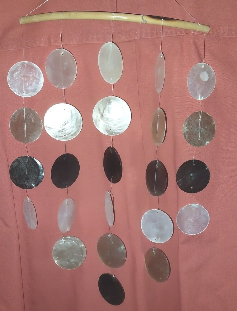Handmade Shell Wind Chimes Capiz Shell Wind Chime Outdoor Indoor Decor