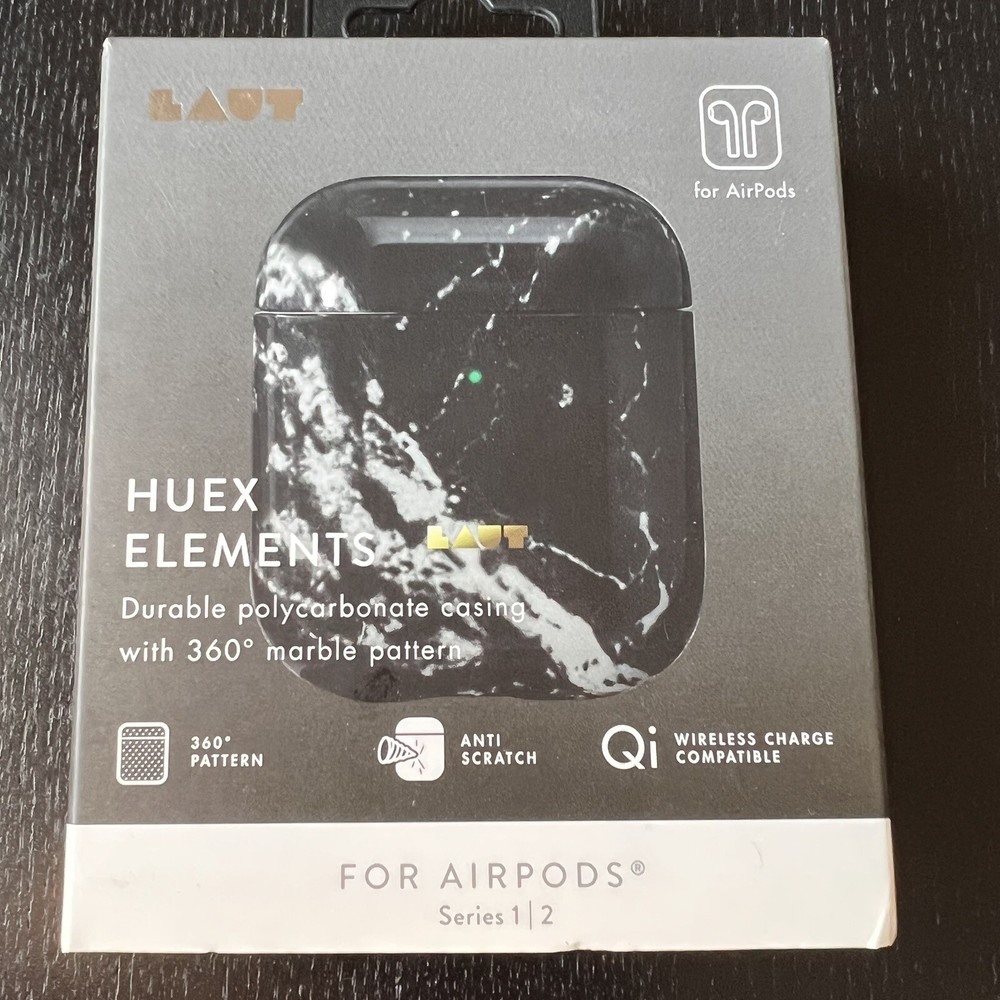 LAUT - HUEX Elements for AirPods 2 and 1 Charging Case | Marble Print Pattern