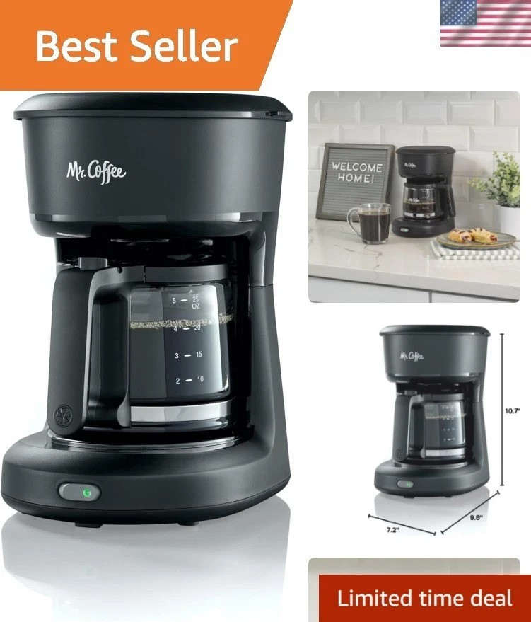 5-Cup Mini Brew Switch Coffee Maker, Black