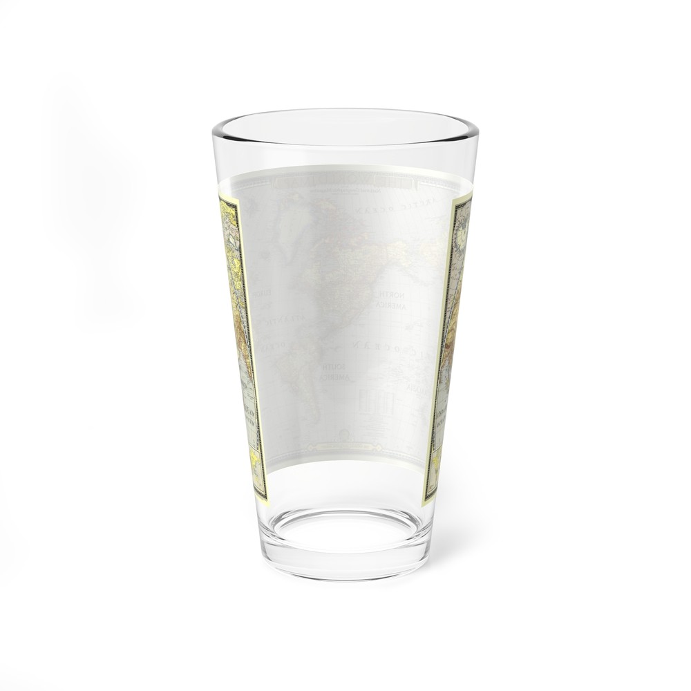 World Map (1943) (Map) Pint Glass 16oz