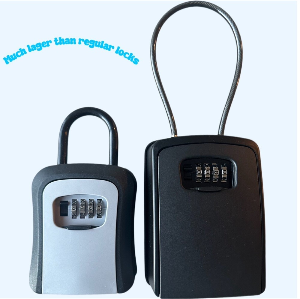 🇺🇸 Extra Large Key Lock Box With Faraday Bag For Turo Hosts.