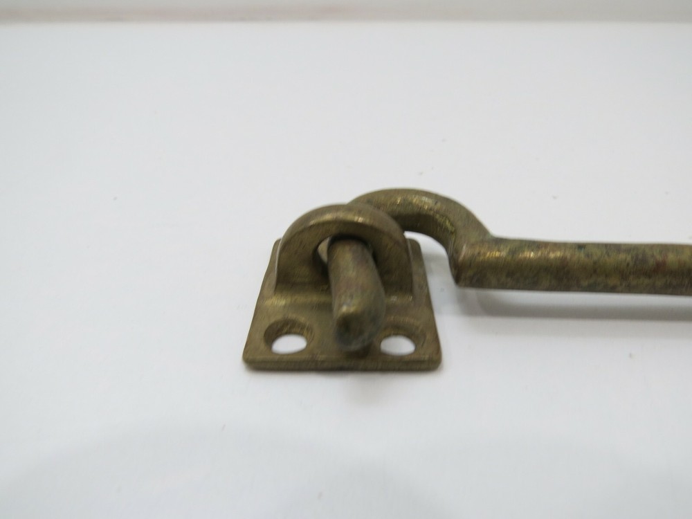 USED BRONZE 5+3/4 INCH LATCH HOOK HANDLE LOCK HARDWARE BOAT SAIL (E2.5A751)