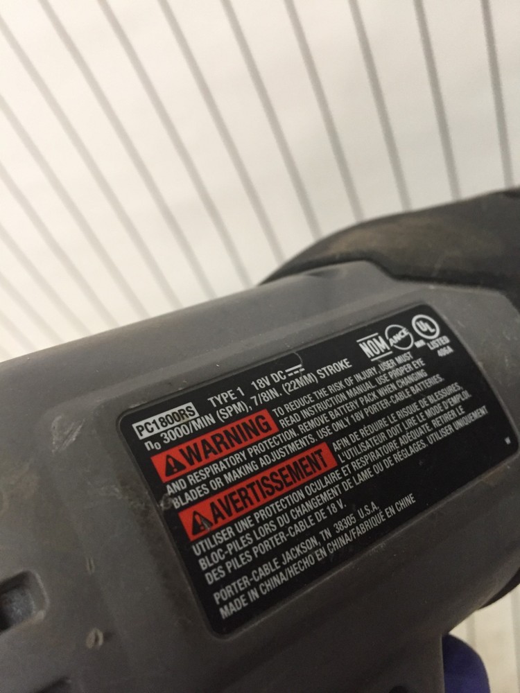 Porter Cable PC1800SR Cordless Reciprocating Saw (Bare Tool Only)