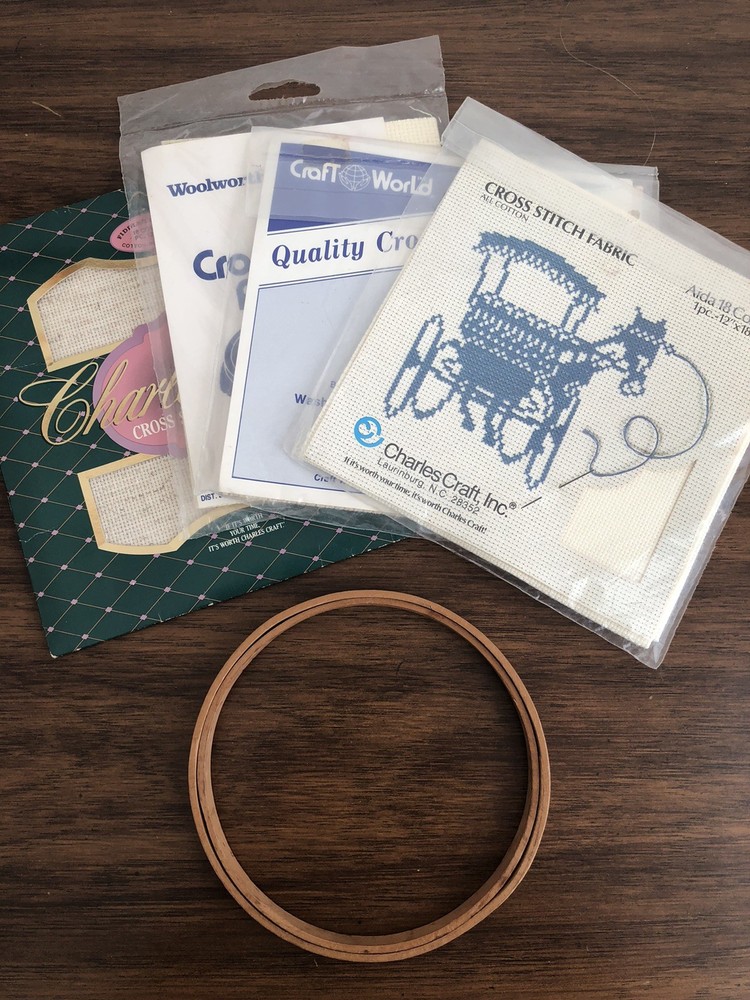 Cross Stitch Fabric Lot
