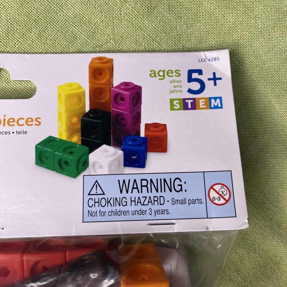 Learning Resources MathLink Cubes 100 Pcs Counting Homeschool Aid