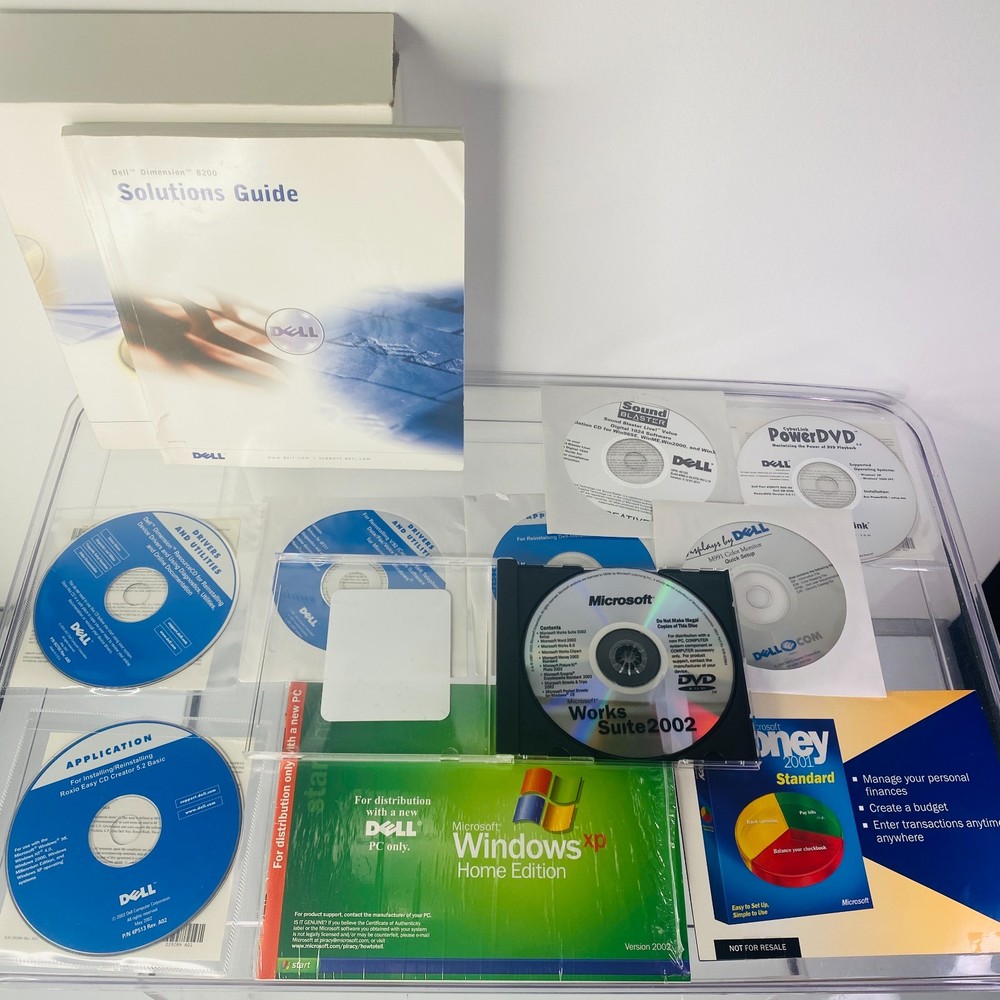 Dell Dimension 8200 System Software Drivers,Utilities, Cd's (8)& Solutions Guide