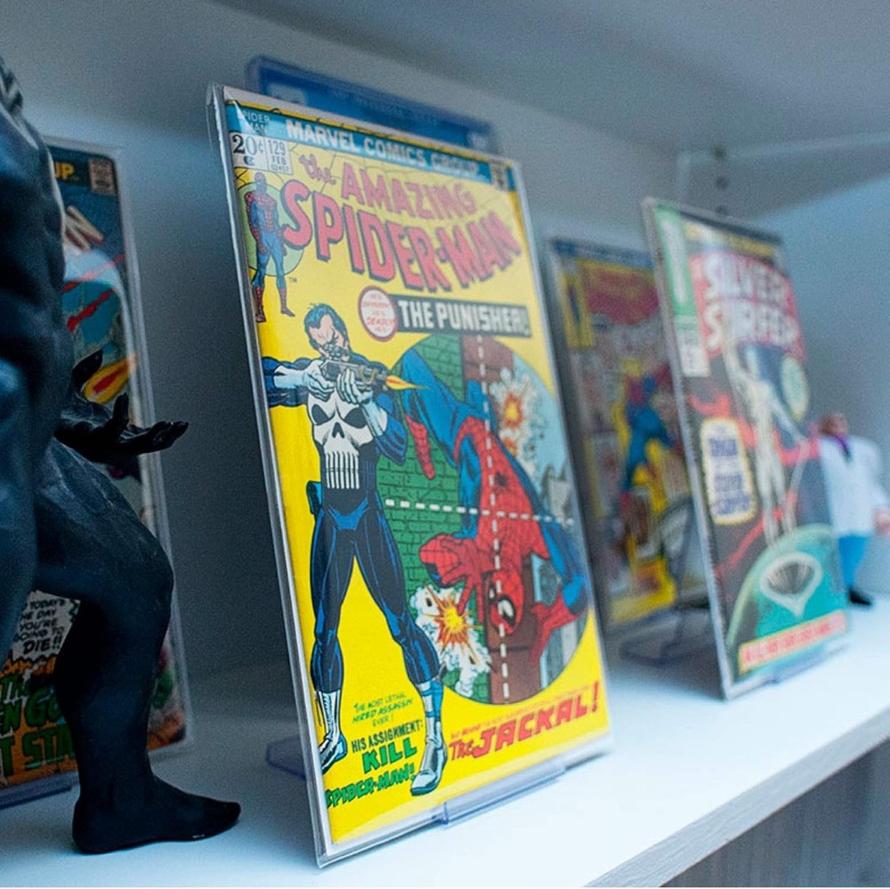 Comic Book Display Case Wall Mount Storage Organizer Stand Shelf Holder