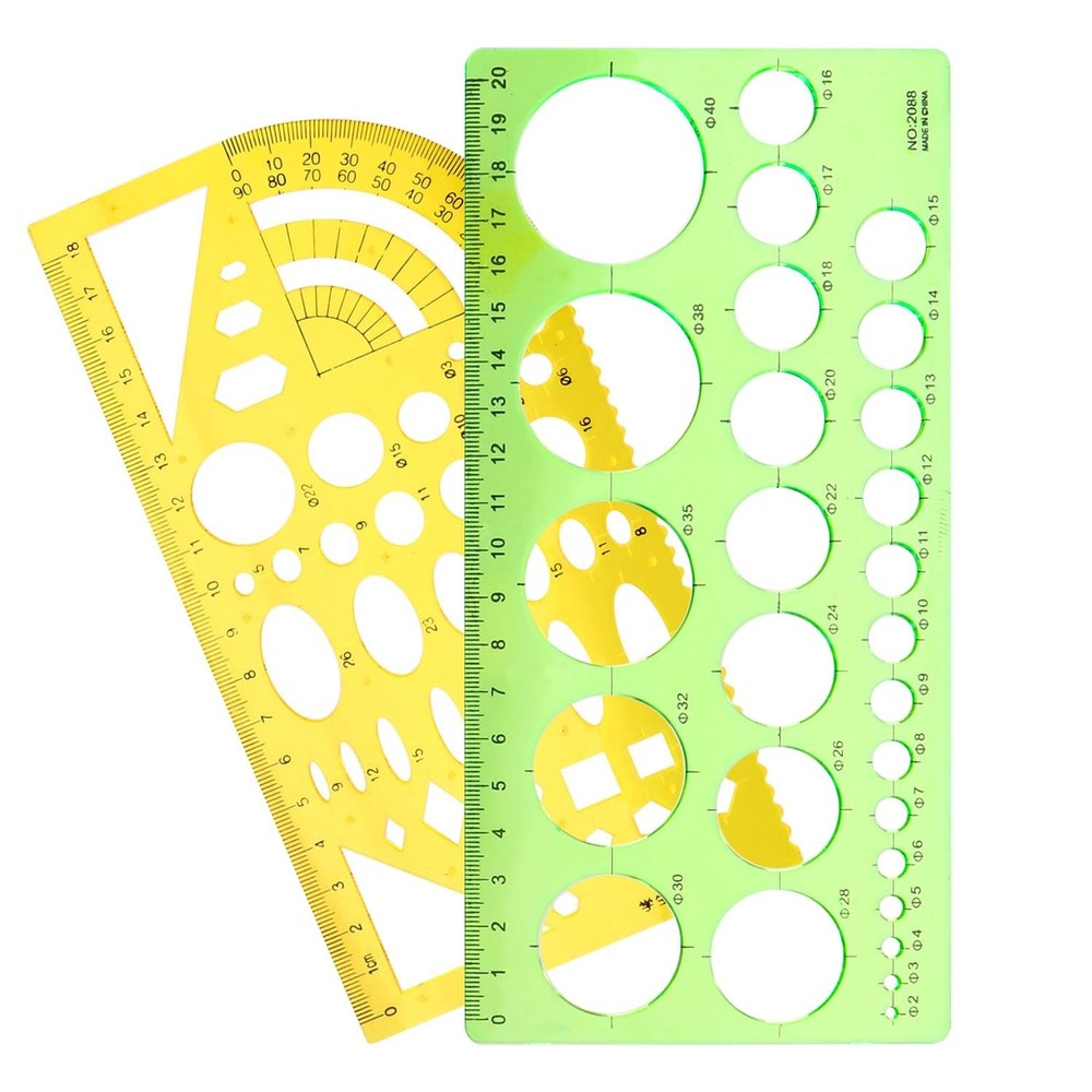 Circle Template Plastic Circle Stencil Multifunctional Circle Template for Dr...