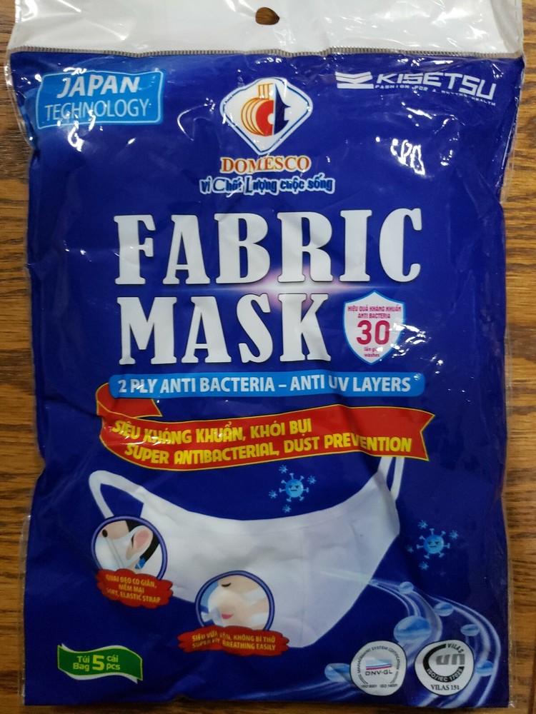 KISETSU WHITE REUSABLE MASK (5 PCS)