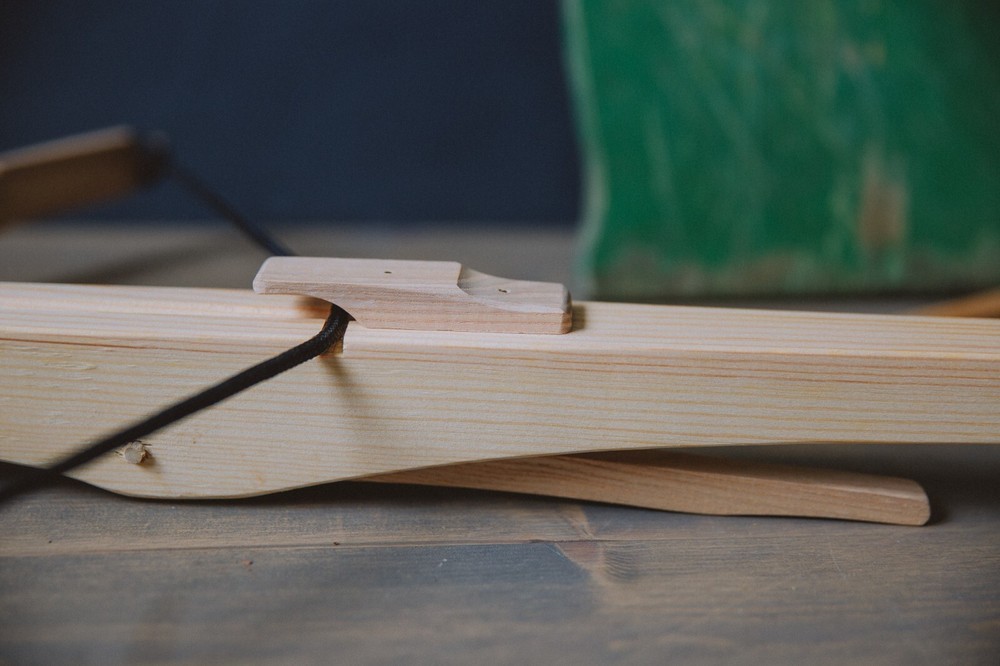Handmade wooden crossbow