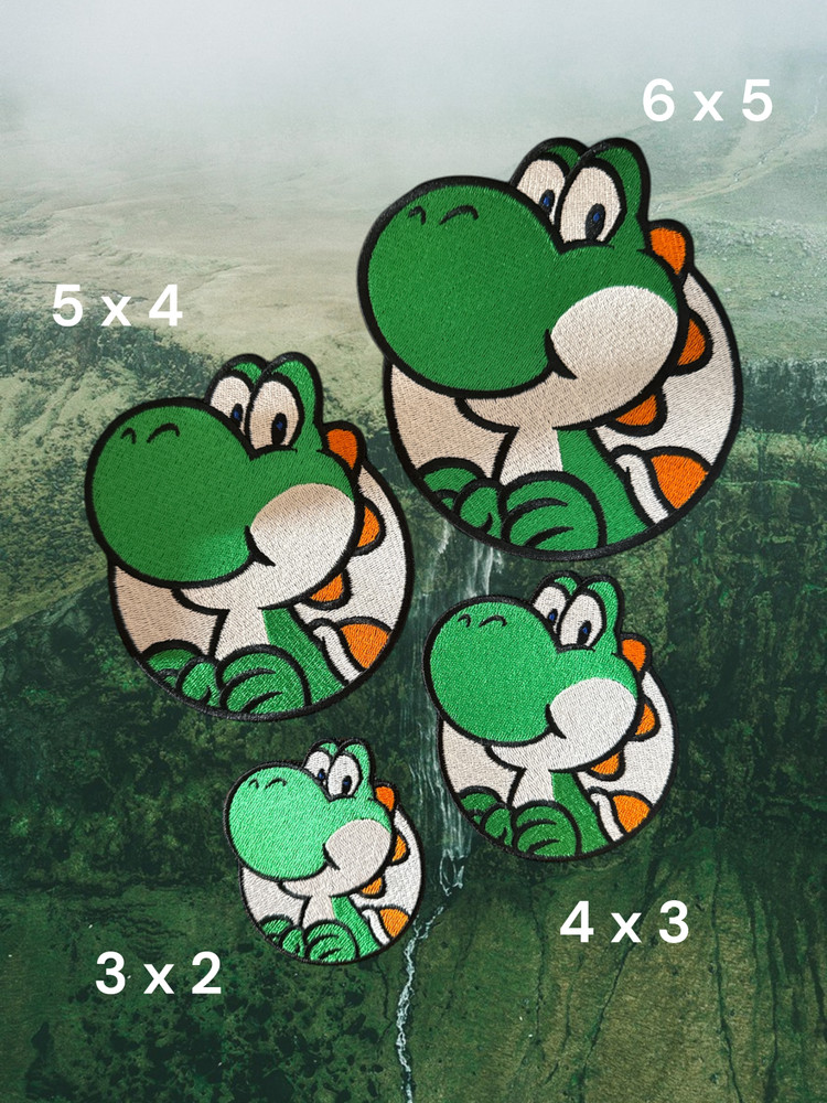Yoshi Embroidery Patch multi sizes 3" - 6"