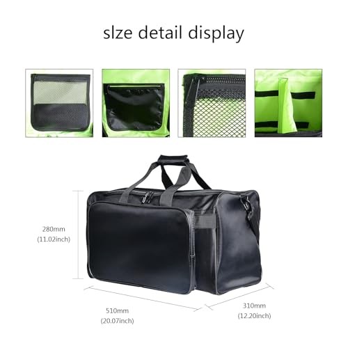 30L Multi-Function Sneaker Bag - Waterproof Duffel with Adjustable 4 Black