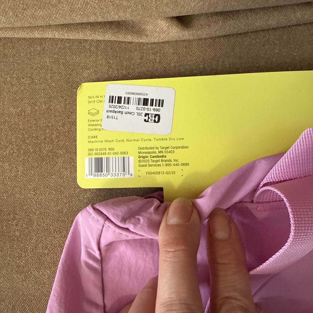 ALL IN MOTION™ 20L CINCH BACKPACK - PINK