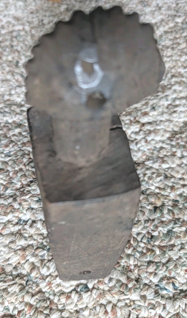 AFRICAN HEDDLE PULLEY ABSTRACT DESIGN TEXTILE WEAVING TOOL WOOD UTILITARIAN