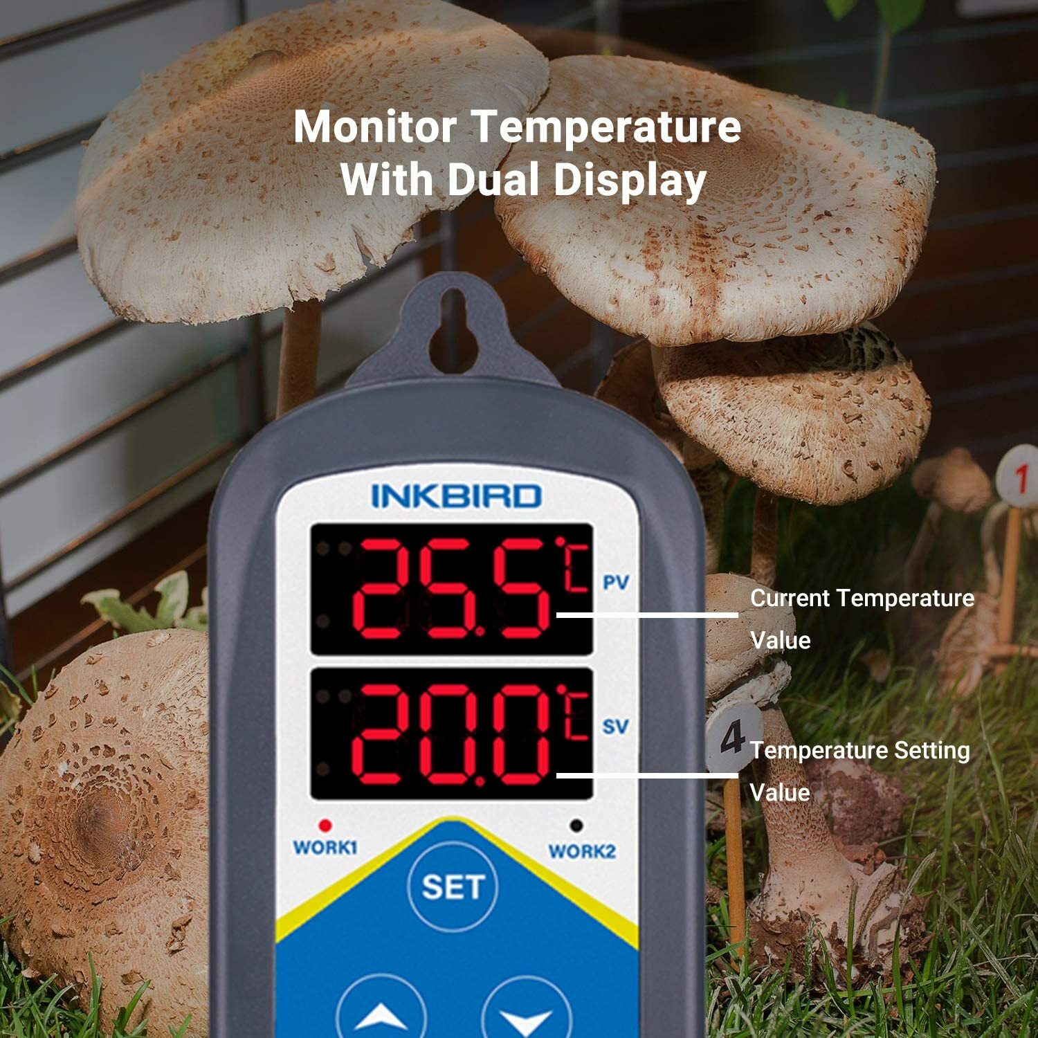 Inkbird Wired Digital Temperature Controller Heat Thermostat Hydroponics ITC306T