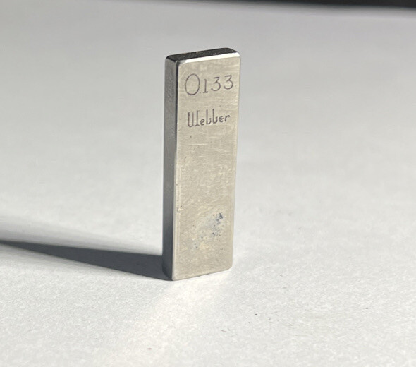 .133 Starrett-Webber Gage Block Used