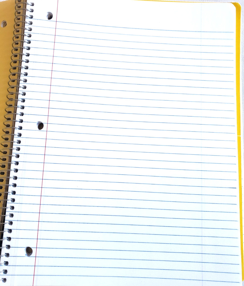 Spiral Notebook College Rules 5 Subjects 150 Sheets