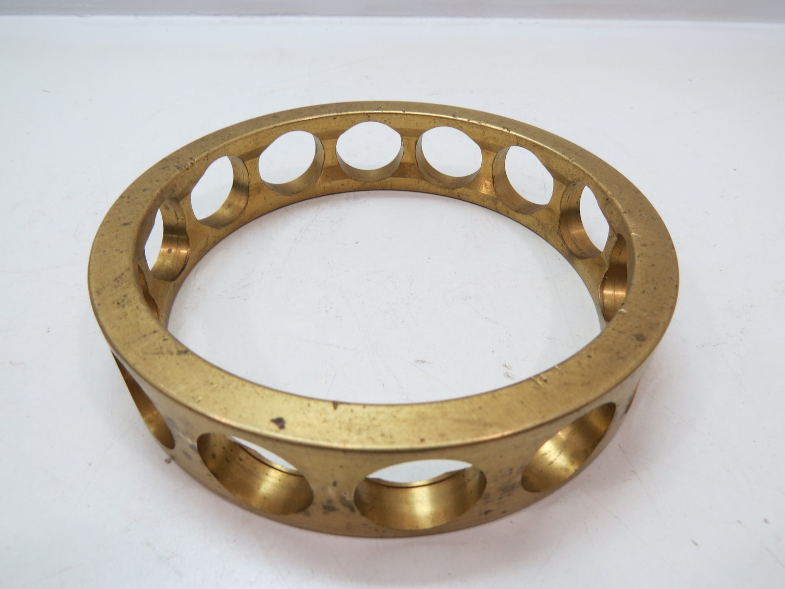 BRASS 6+3/4"- 8" DIAMETER GLASS FLOAT BALL HOLDER no balls included (F4A161D)