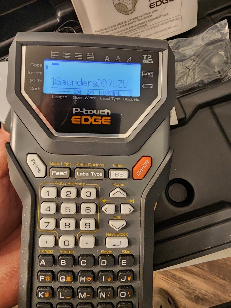 Brother P-touch EDGE Electronic Label Maker PT-7500 Tested Working