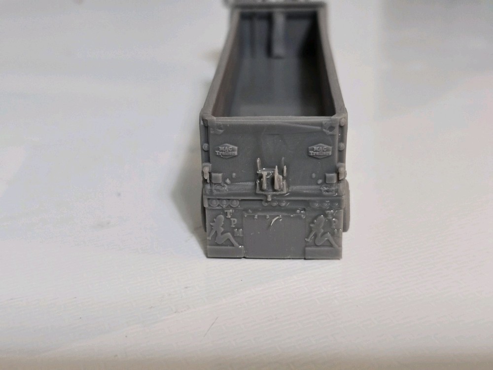 N Scale Mac Triaxle End Dump Trailer Undecorated Kit 3d Printed