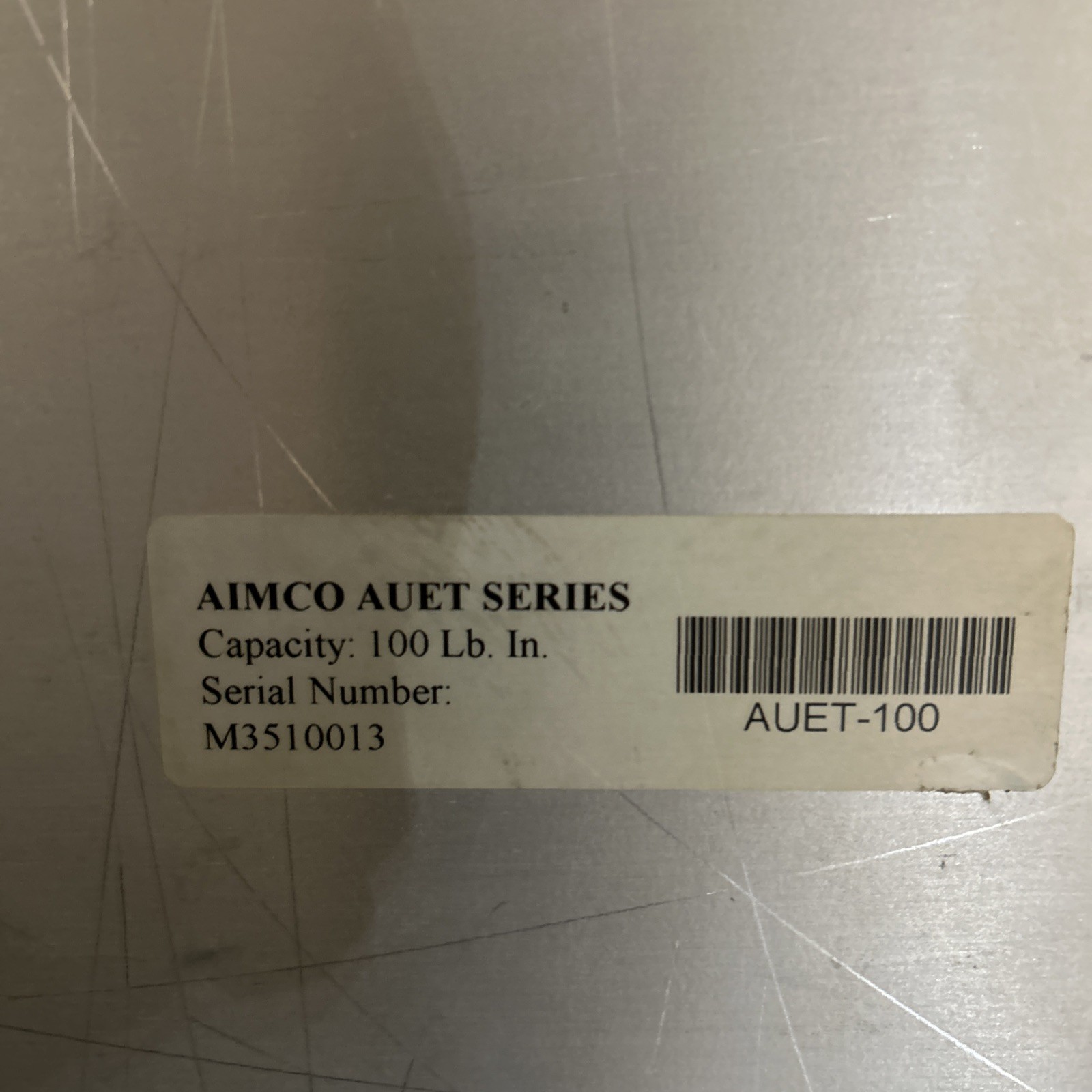 AIMCO Torque Analyzer UET Series Capacity 100 lb. in Untested No DC Cable