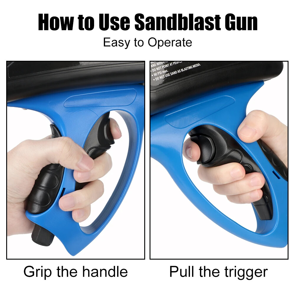 Pneumatic Tools Glass Sandblasting Gun Small Handheld Sandblaster Portable