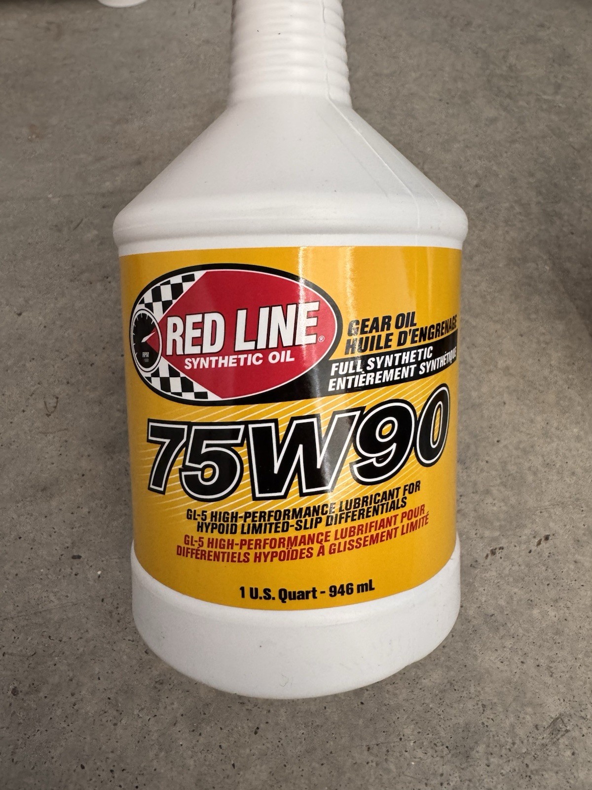 Redline 75W90 GL-5 High Performance Gear Oil 2 Quarts New