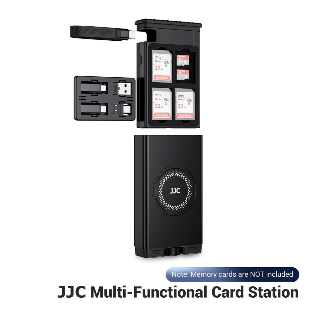 24-Slot Memory Card Reader Holder SD SDHC Micro SD TF Card Reader USB 3.1 Type-C