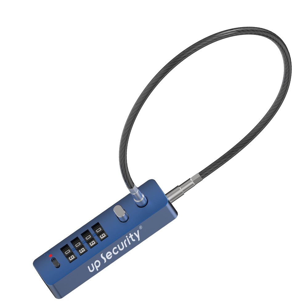 UP Security 4 Digit Combination Cable Lock for Short Cable, Blue, 11.8"(30cm)