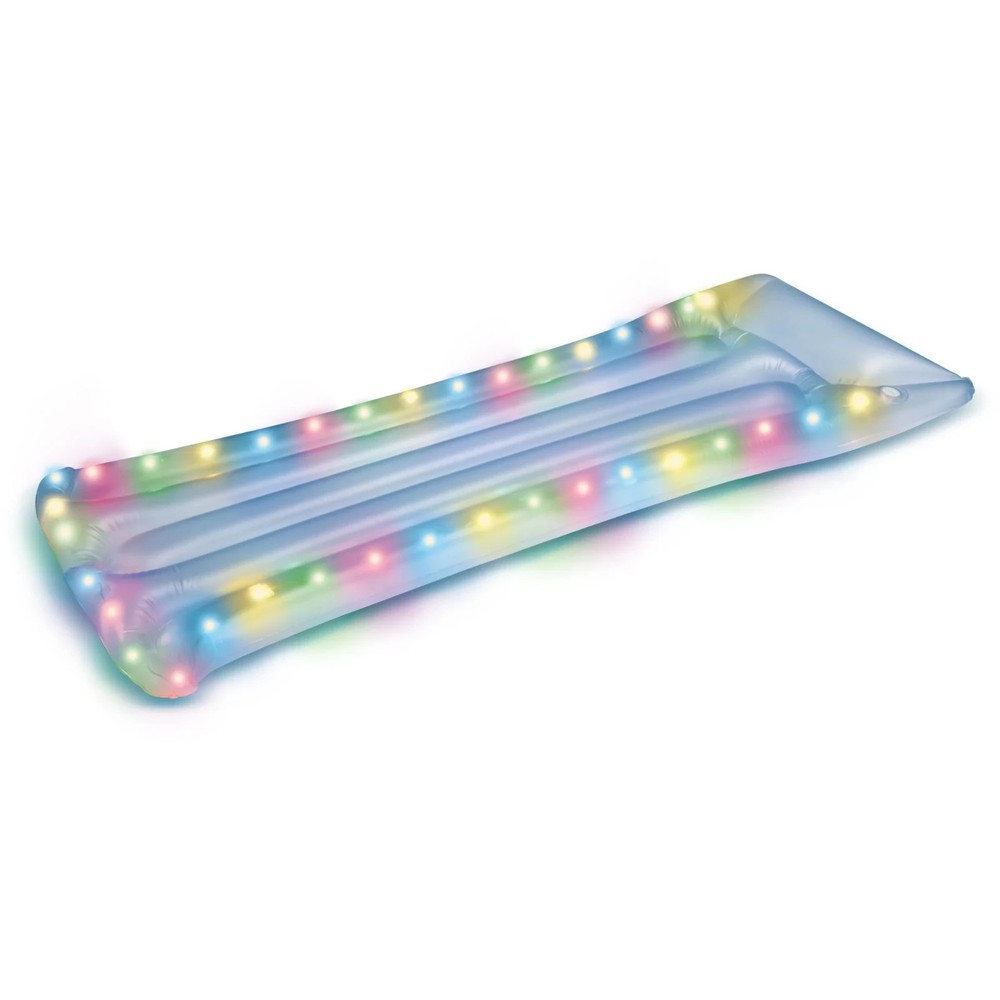 Bluescape LED Pool Raft – Inflatable Color-Changing LED Light-Up Pool Float
