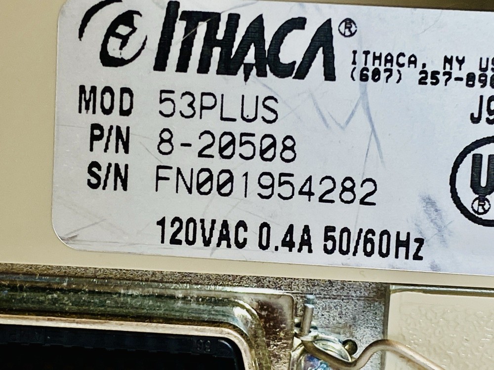 Ithaca Model 53 Plus 8-2058 Receipt Printer with Power Cord