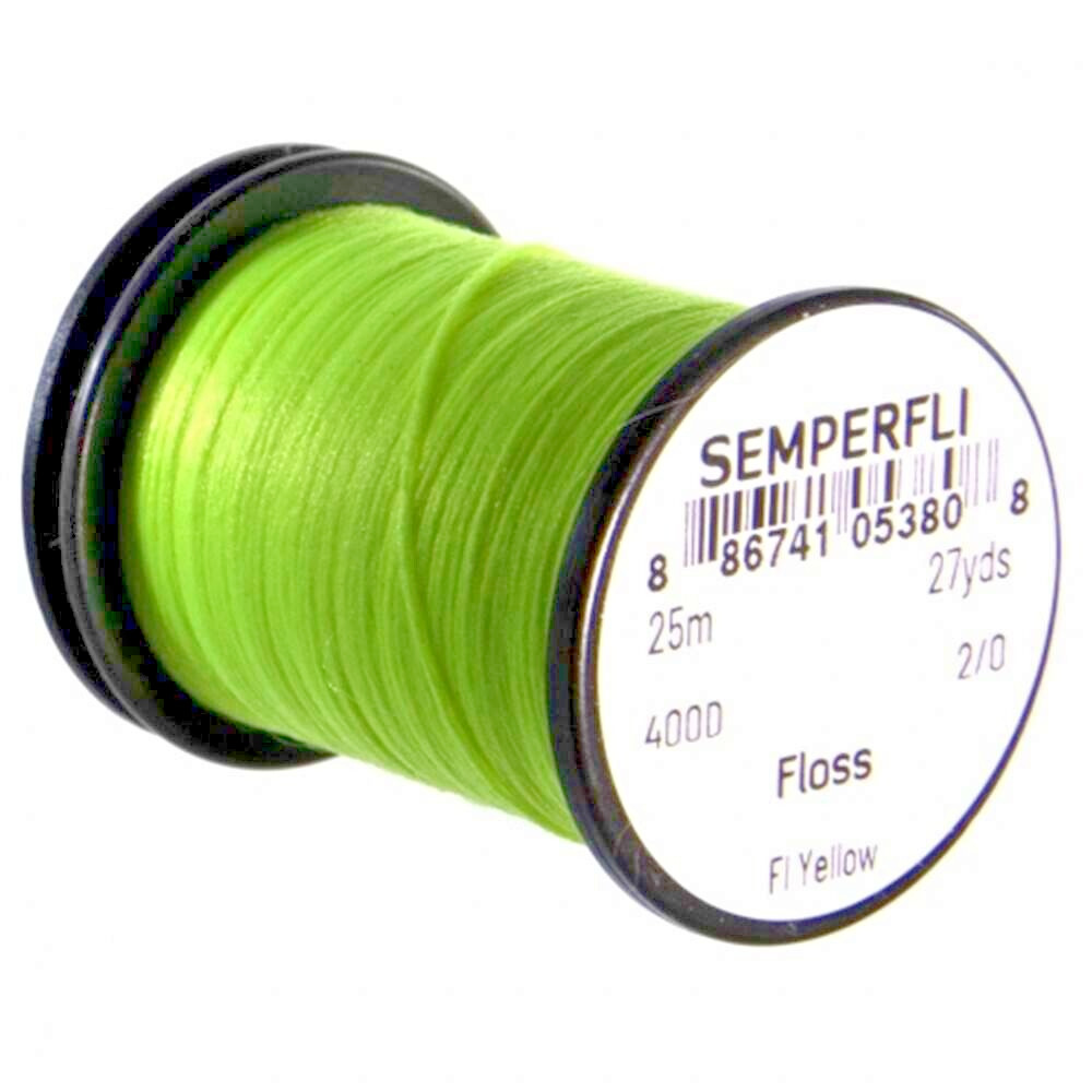 Semperfli Floss 2/0 400D Fl. Yellow - Fly Tying Materials