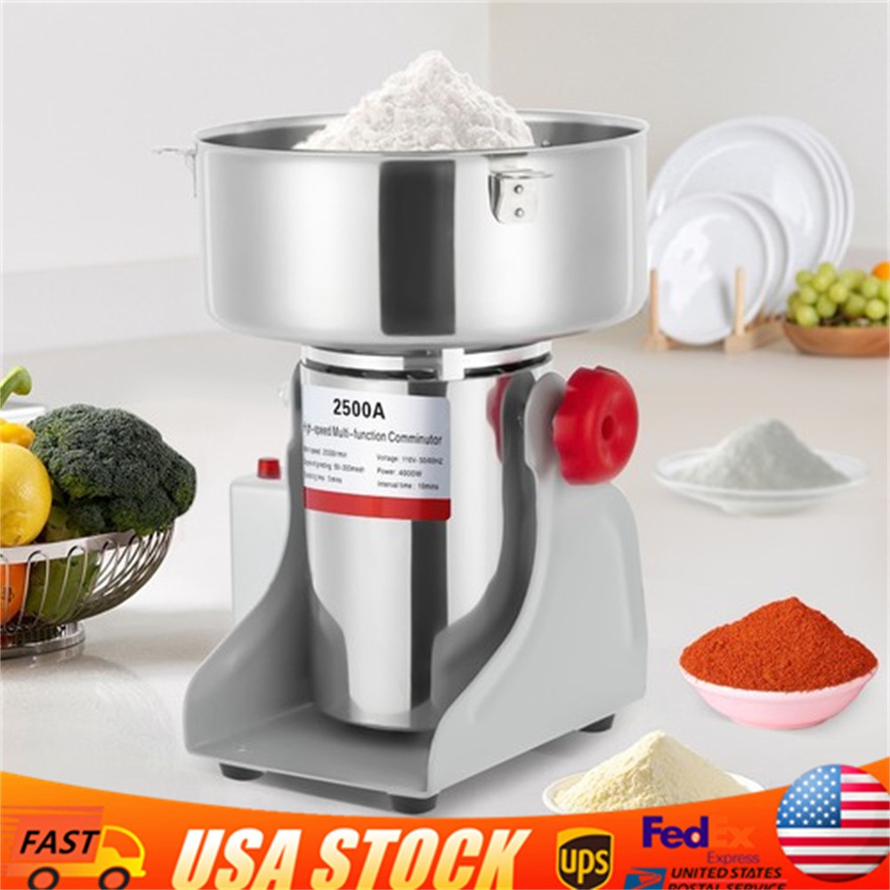 High-Efficiency Electric Grain Mill - 4500W Power, 5.51 lbs Capacity