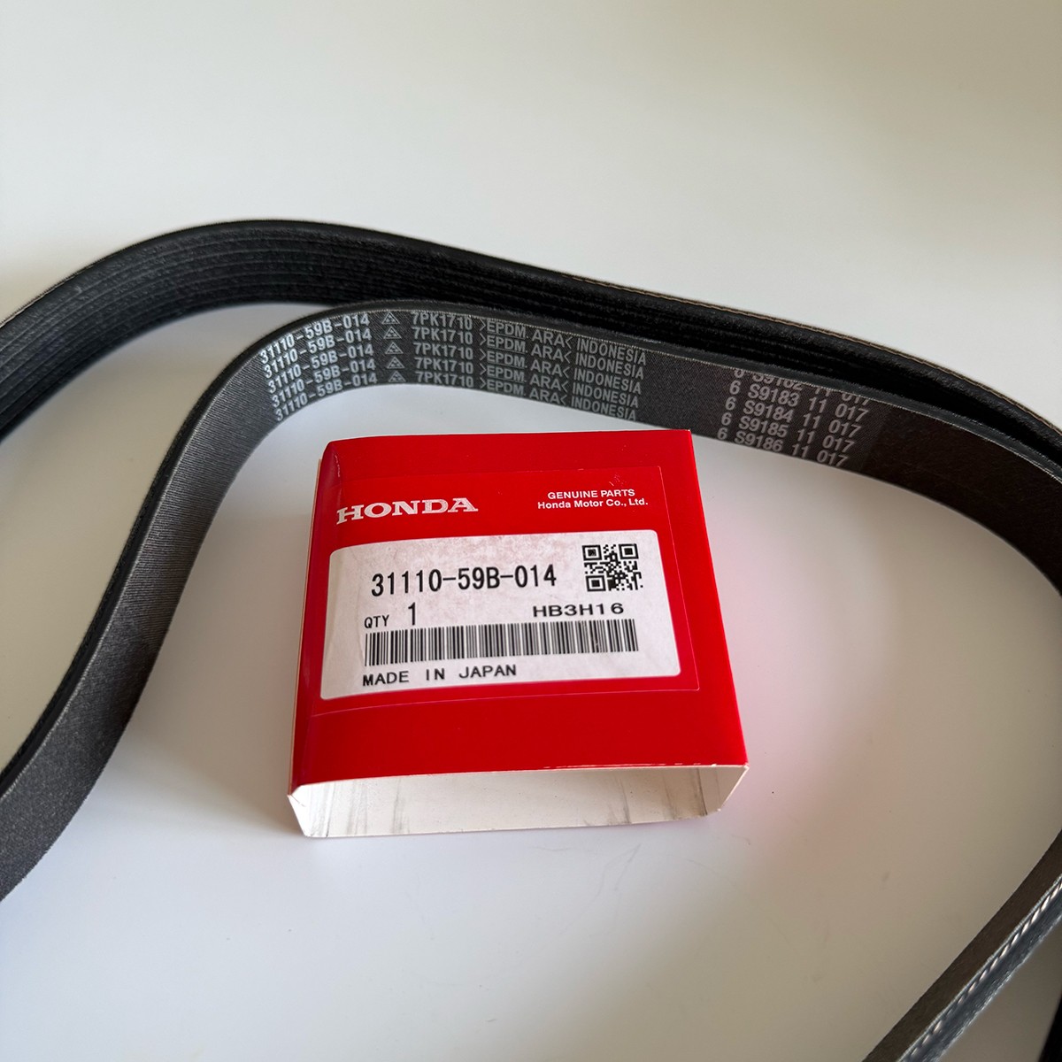 Honda OEM 31110-59B-014 Serpentine Drive Belt fits 16-24 Civic CR-V Accord 1.5L