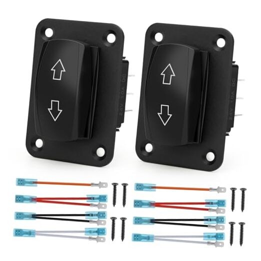 2PCS Up Down Momentary Reverse Switch, 12V 24V DPDT 7 Pin Arrow Rocker Toggle
