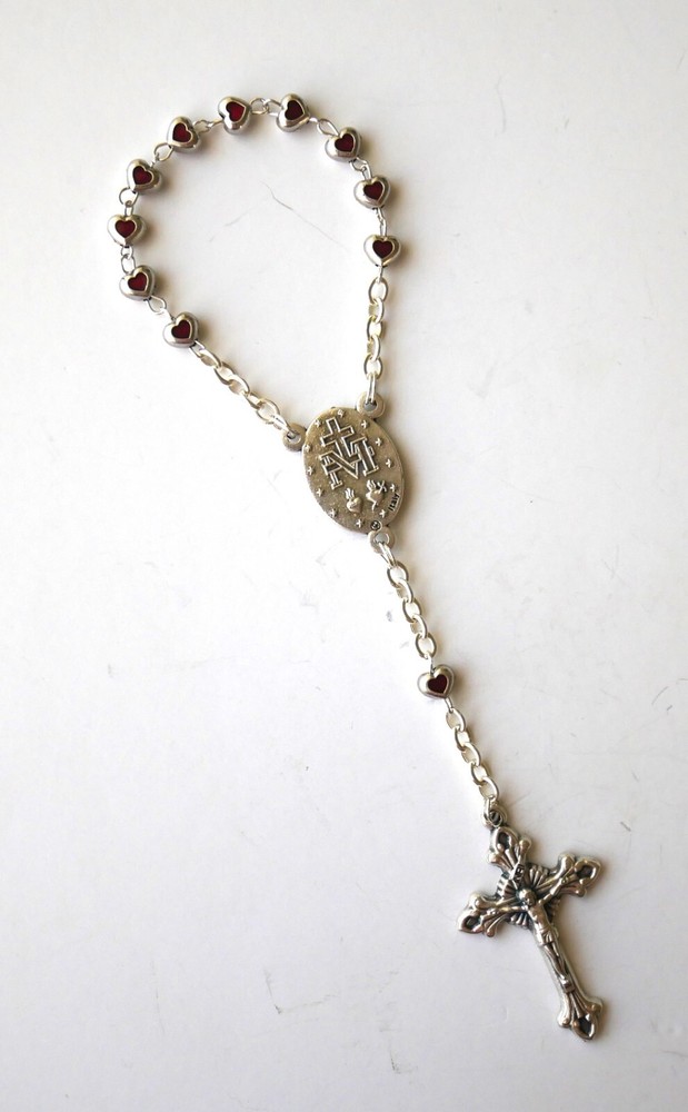 Silver Tone Miraculous Small Rosary