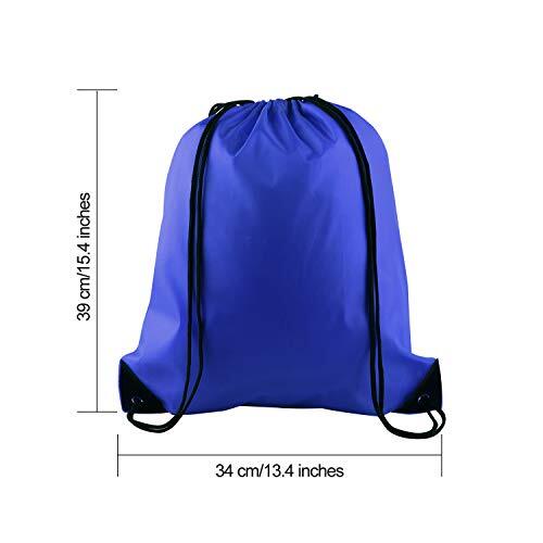2 Pcs Drawstring Backpack Bags Sports Cinch Sack String Backpack Storage Blue