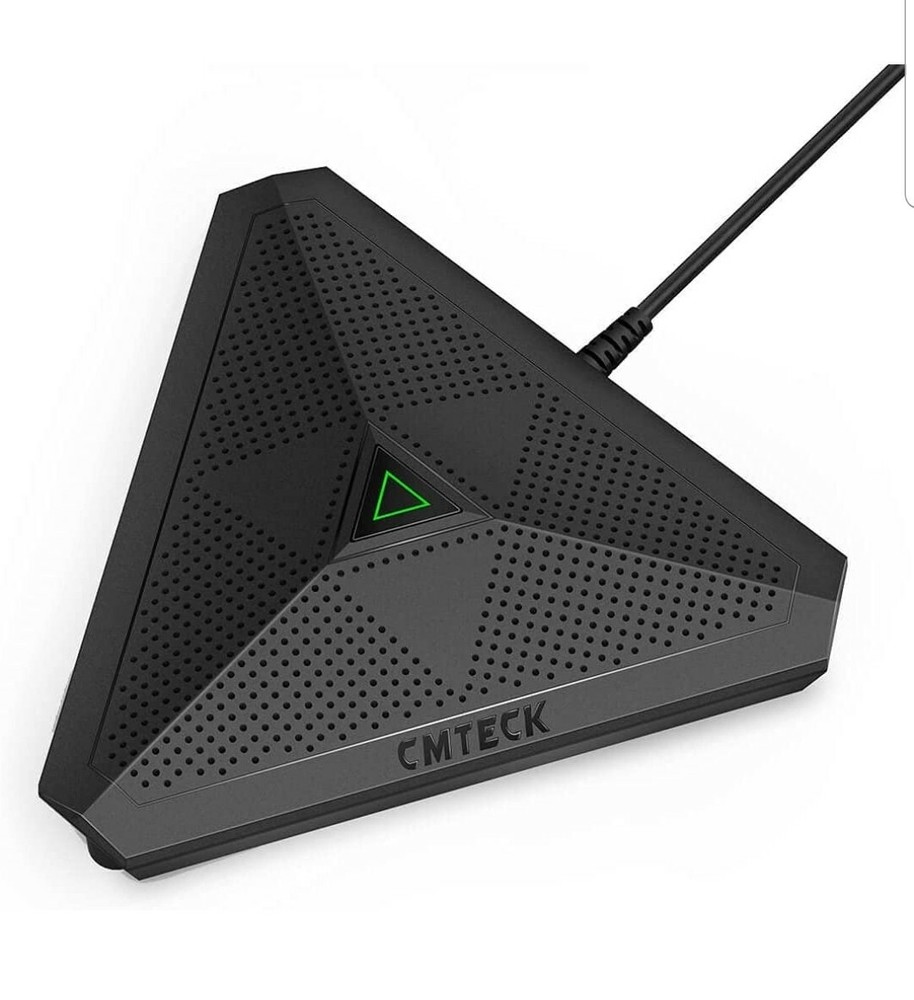 USB Conference Microphone, CM001 Desktop Computer Mic, Mute Button with LED...