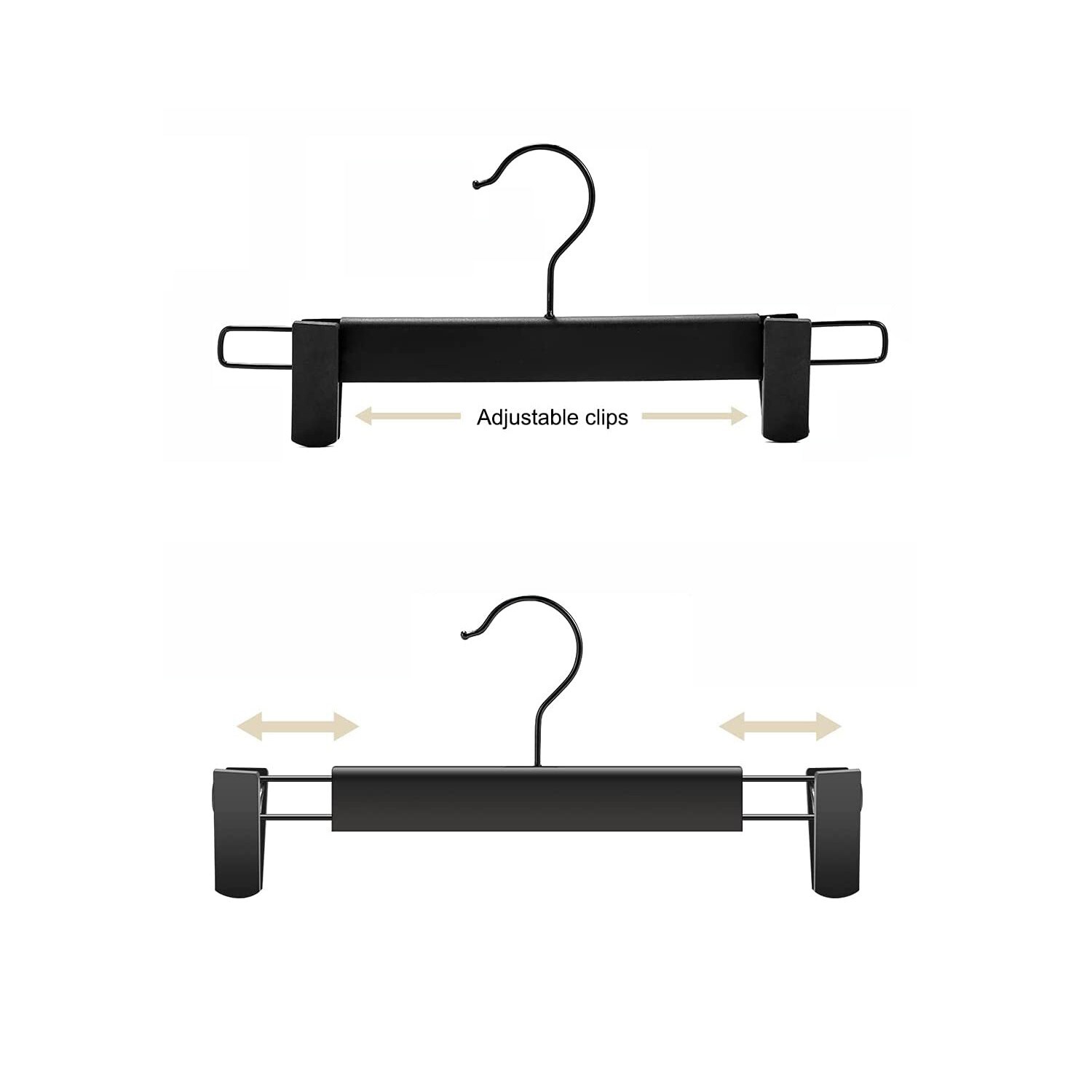 10-80 Pack Adjustable Clip Clothes Pants Hanger Trousers Skirt Dress Slack Rack