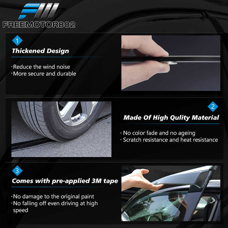 Fits 09-15 Nissan Maxima Sedan Window Visors Rain Sun Guard Deflector